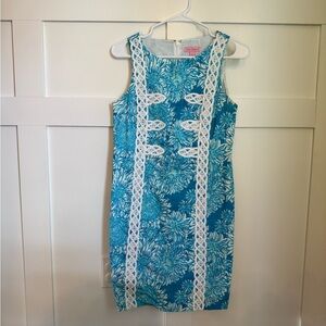 Lilly Pulitzer Blue and White Floral Dress